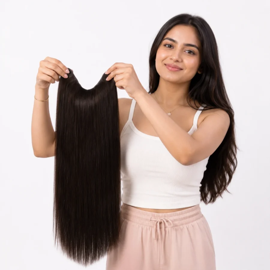 U Shape Volumiser in Natural Brown